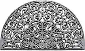 MD-Entree MD Entree Schoonloopmat Rubber Glitter Silver 45 x 75 cm