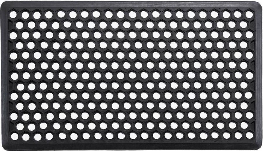 Leen Bakker Mat Allegro zwart 40x70 cm