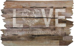 MD-Entree Schoonloopmat Ecomat Love is all you need 46 x 76 cm