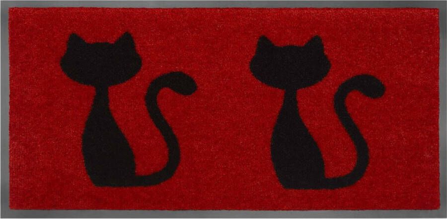 MD-Entree MD Entree Schoonloopmat Emotion XS Cats Red 40 x 80 cm