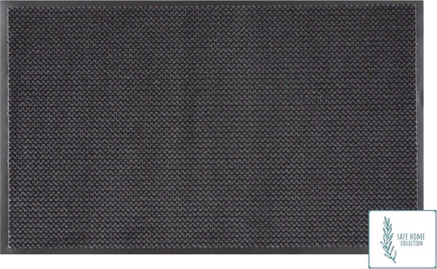 MD-Entree Schoonloopmat met antibacteriële werking – SAFE HOME COLLECTION Graphite 75 x 120 cm