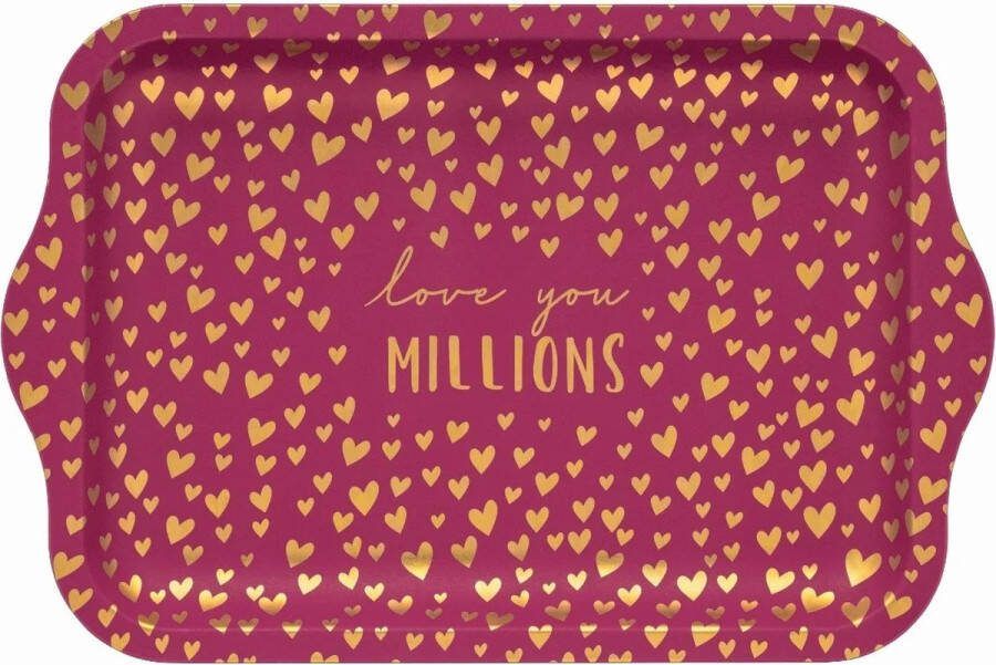 MEA Dienblad Love You Millions 24x15 8x1 1cm
