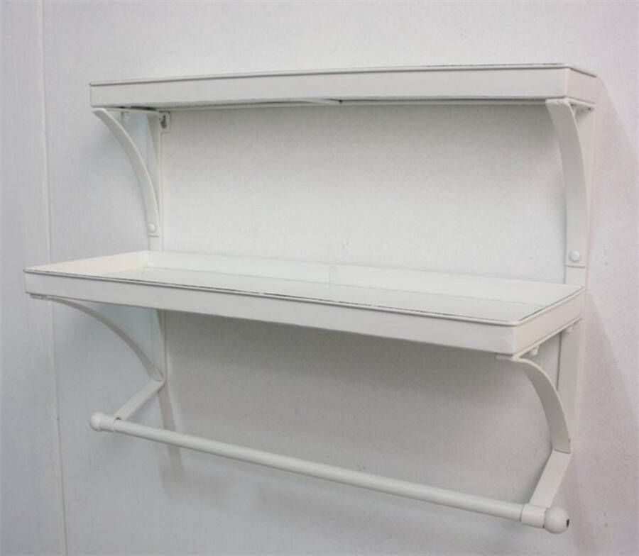 MEA Wandrek wit metaal 59x21x42cm