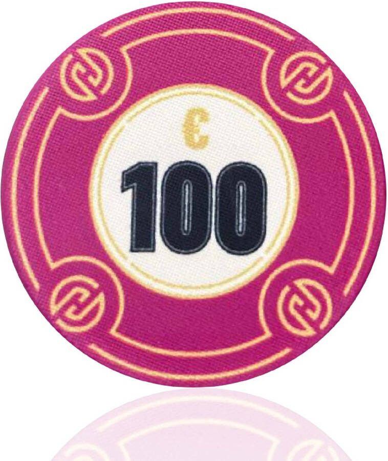 Mec Hades Cashgame Deluxe Poker Chips €100 paars (25 stuks) pokerchips pokerfiches poker fiches keramisch pokerspel pokerset poker set