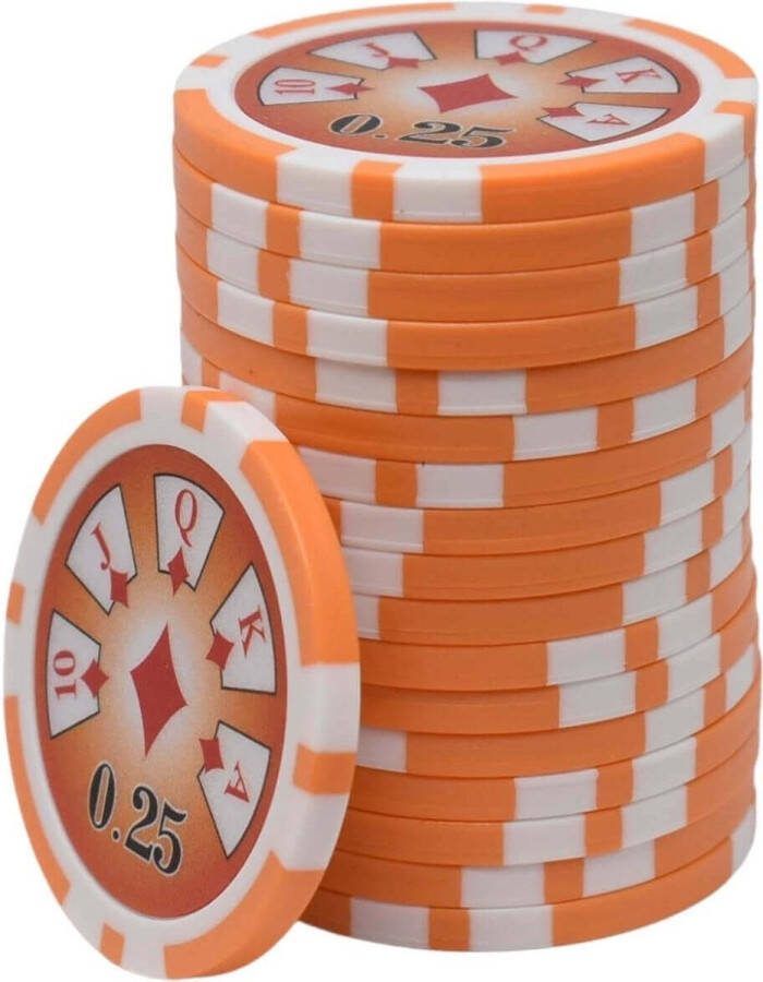 Mec Royal Flush Poker Chips 0 25 oranje (25 stuks)- pokerchips-pokerfiches-ABS chips-pokerspel-pokerset-poker set