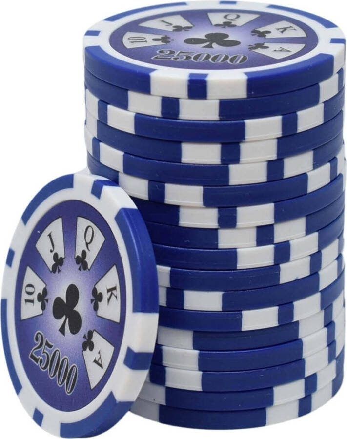 Mec Royal Flush Poker Chips 25000 donkerblauw (25 stuks)- pokerchips-pokerfiches-ABS chips-pokerspel-pokerset-poker set