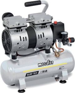 MECAFER Stille compressor 425513 6L 0 5HP Grijs