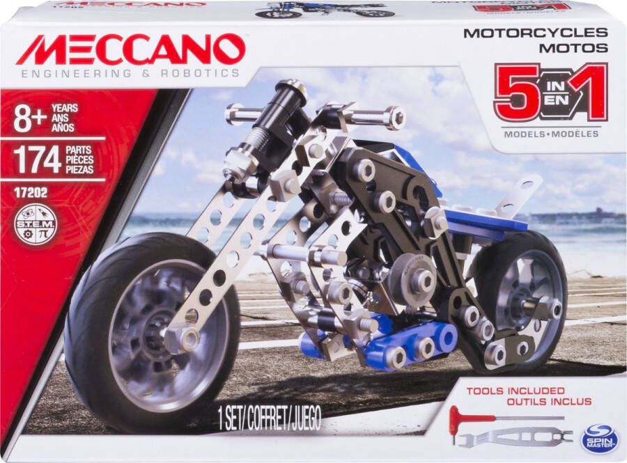 Meccano 5 Modellenset Motorcycle Bouwpakket