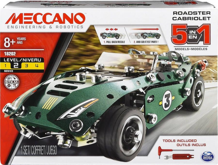 Meccano Bouwpakket Roadster 5-in-1 Modellen S.T.E.A.M