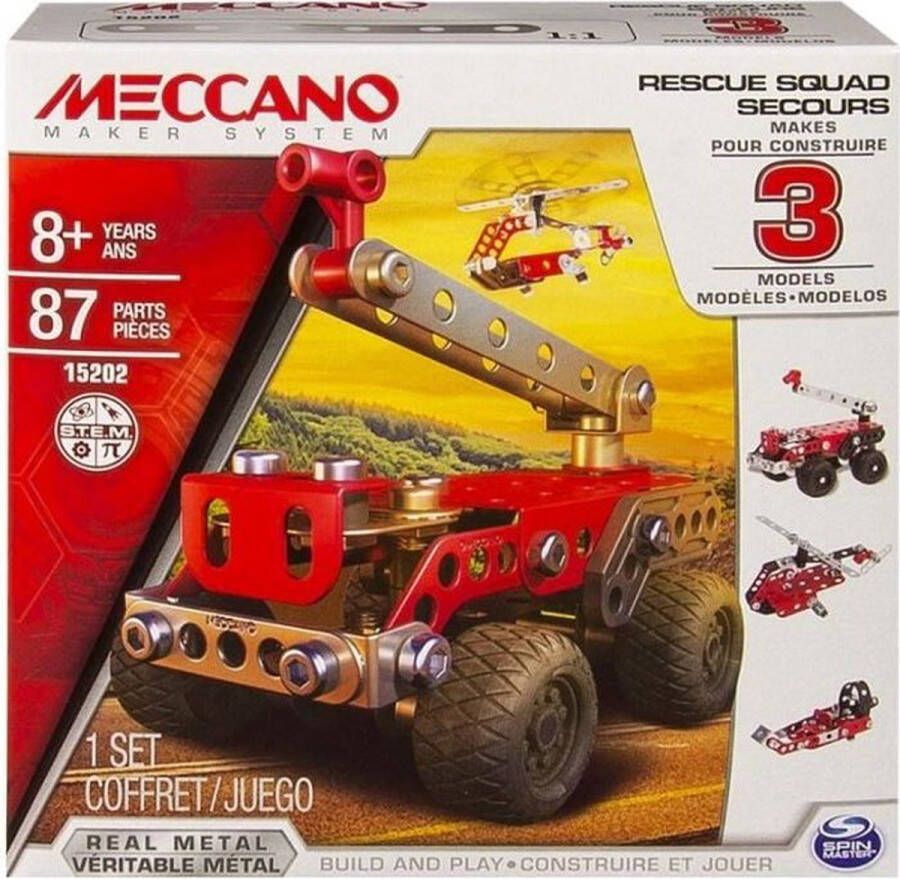 Meccano Rescue Squad 3 Modellen S.T.E.A.M.-bouwpakket