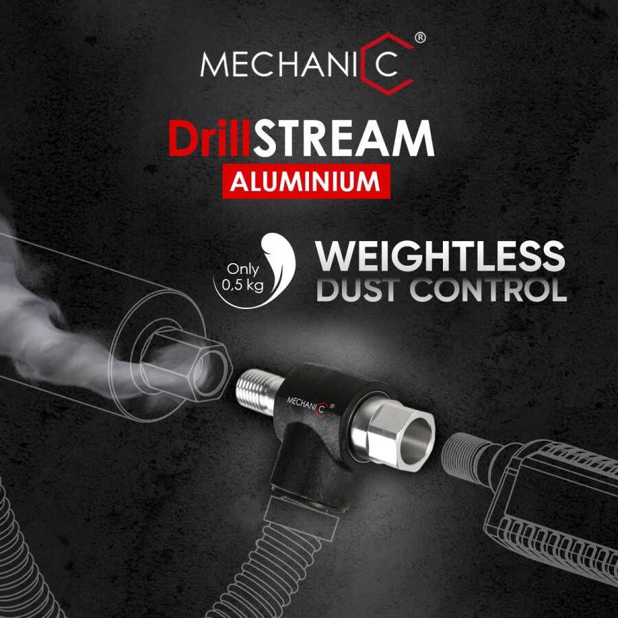Mechanic (0 5 KG) DUST COLLECTOR DRILLSTREAM ALUMINUM Stofafzuiging droog 1 4 UNC x 1 4 UNC diamantboor accessoires