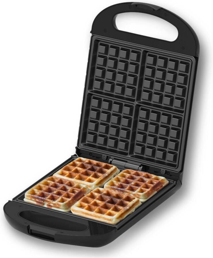 Media Evolution COOK-IT Wafelijzer Waffle Maker Vier Per Keer Anti Aanbaklaag 1200W