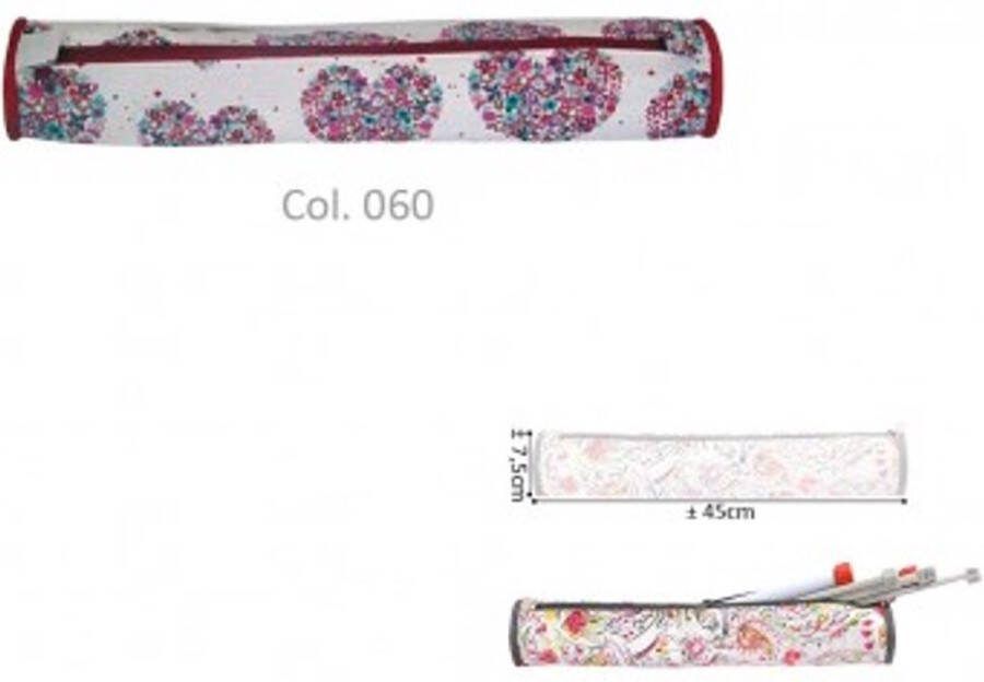 Mediac Breinaalden Etui Bloemenhartjes 45 cm