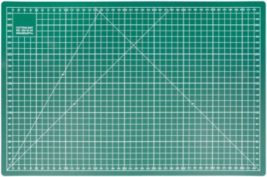 Mediac Snijmat 30 x 45 cm met schaalverdeling aan 2 kanten Groen