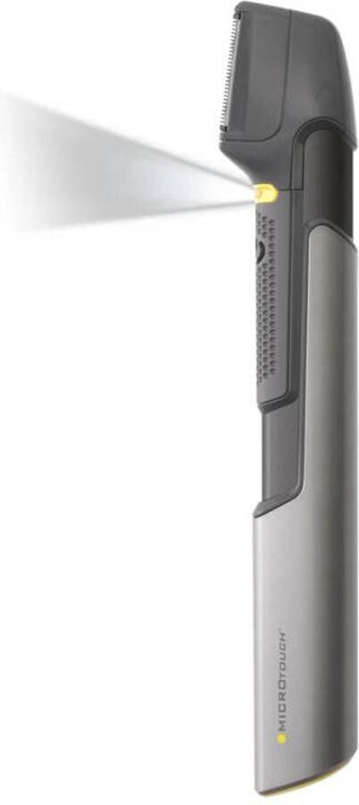 MediaShop Micro Touch Titanium Trim tondeuse met roestvrijstalen mesjes knippen trimmen & stijlen haar- gezichts- en lichaamstrimmer 5 opzetstukken tondeuse aanbevolen door Dominic Thiem