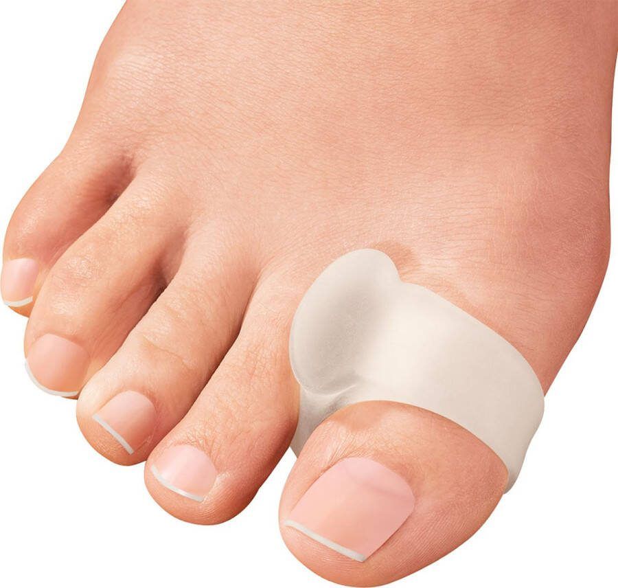 Medical Brace Siliconen Teenspreider met Ring Grote Teen Hallux Valgus Hamerteen Corrector 1 Paar Maat L Schoenmaat 42-44