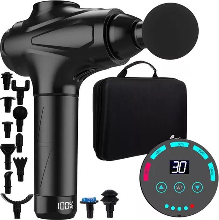 Medicu Sport Import-Malatec Massage Gun Professioneel 12 Opzetstukken Massage Apparaat Massage Pistool 30 Standen Massageapparaat Massagegun