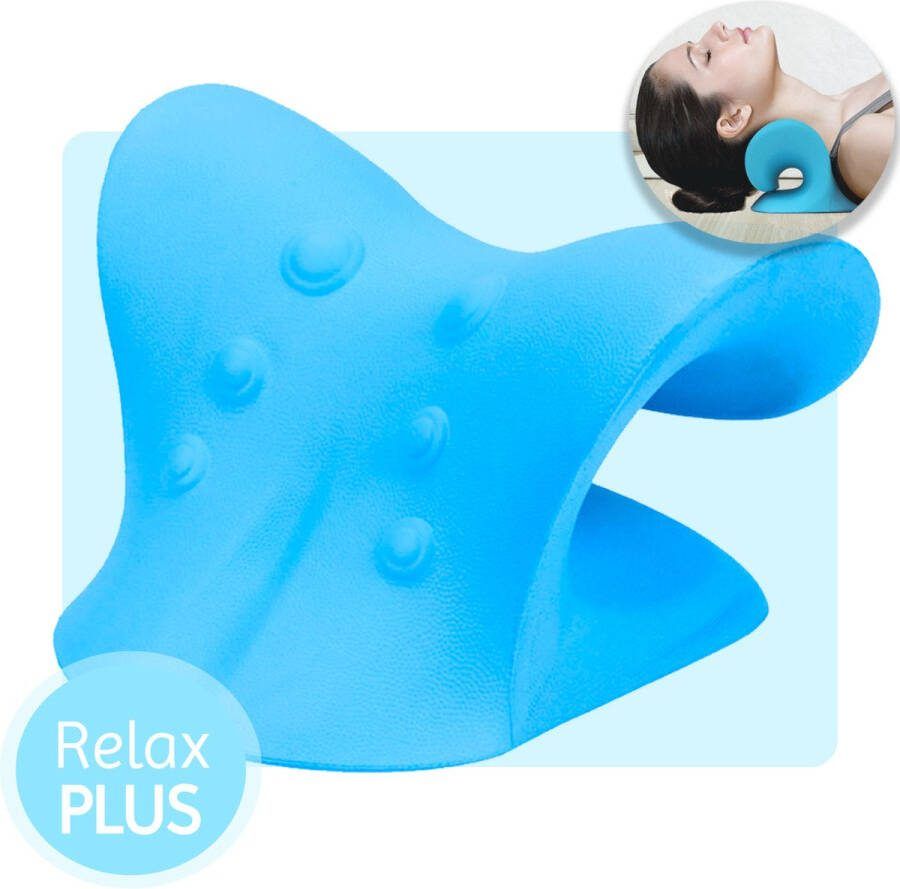 MediGoods Neckstretcher – nekmassage apparaat – massagekussen –nekkussen – massage kussen shiatsu massage – postuurcorrector – neck releaser – 2023