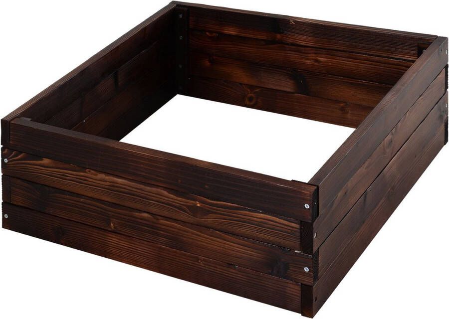 Medina Anzac Raised Bed Planter Box Donkerbruin Spar hout 23 62 cm x 23 62 cm x 9 06 cm