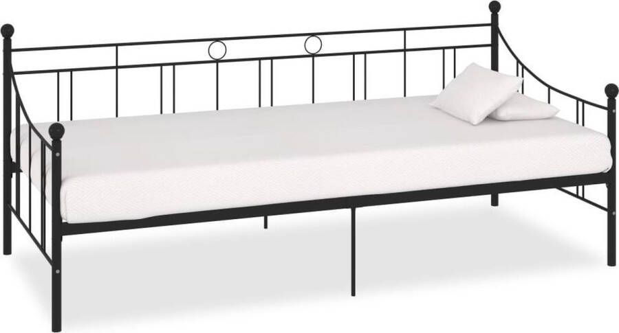 Medina Bedbankframe metaal zwart 90x200 cm