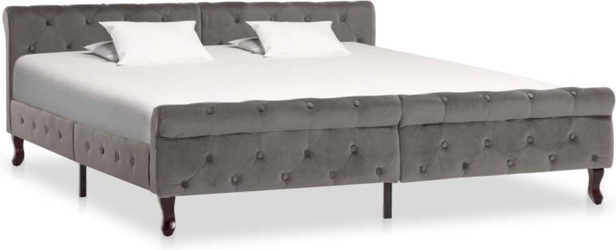 Medina Bedframe fluweel grijs 180x200 cm