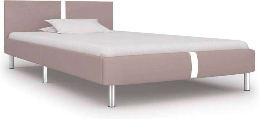 Medina Bedframe kunstleer cappuccino 90x200 cm