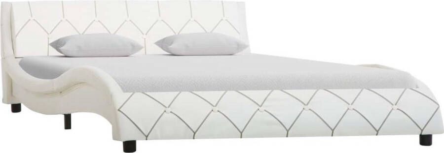 Medina Bedframe kunstleer wit 140x200 cm