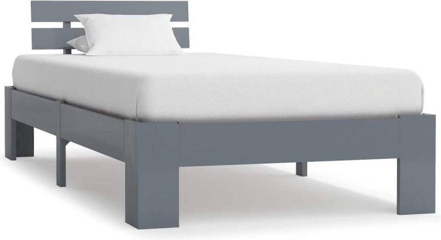 Medina Bedframe massief grenenhout grijs 90x200 cm