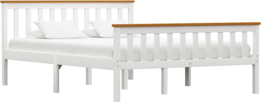 Medina Bedframe massief grenenhout wit 140x200 cm