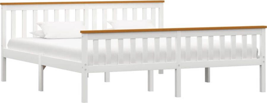 Medina Bedframe massief grenenhout wit 180x200 cm