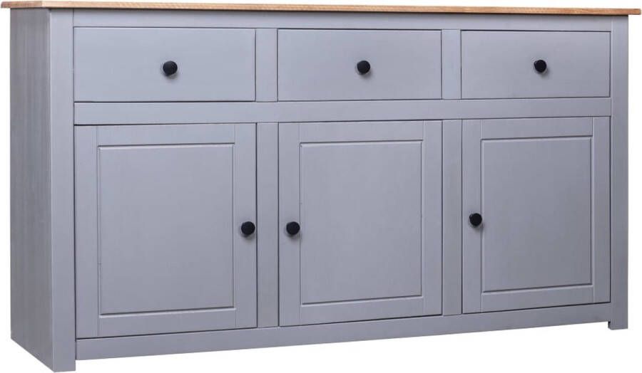 Medina Dressoir Panama Range 135x40x80 cm massief grenenhout grijs