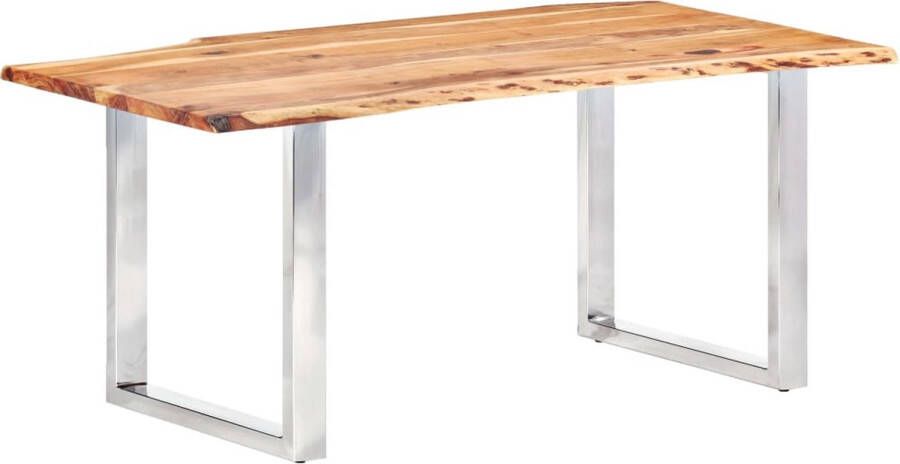 Medina Eetkamertafel met natuurlijke randen 3 8 cm 200 cm acaciahout