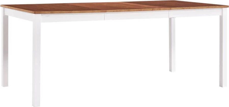 Medina Eettafel 180x90x73 cm grenenhout wit en bruin