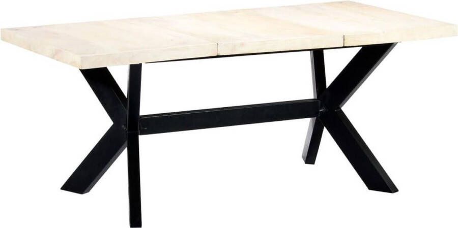 Medina Eettafel 180x90x75 cm massief mangohout wit