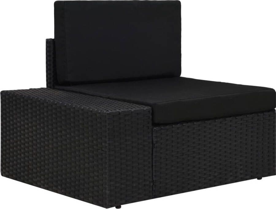 Medina Hoekbank met rechterarmleuning sectioneel poly rattan zwart