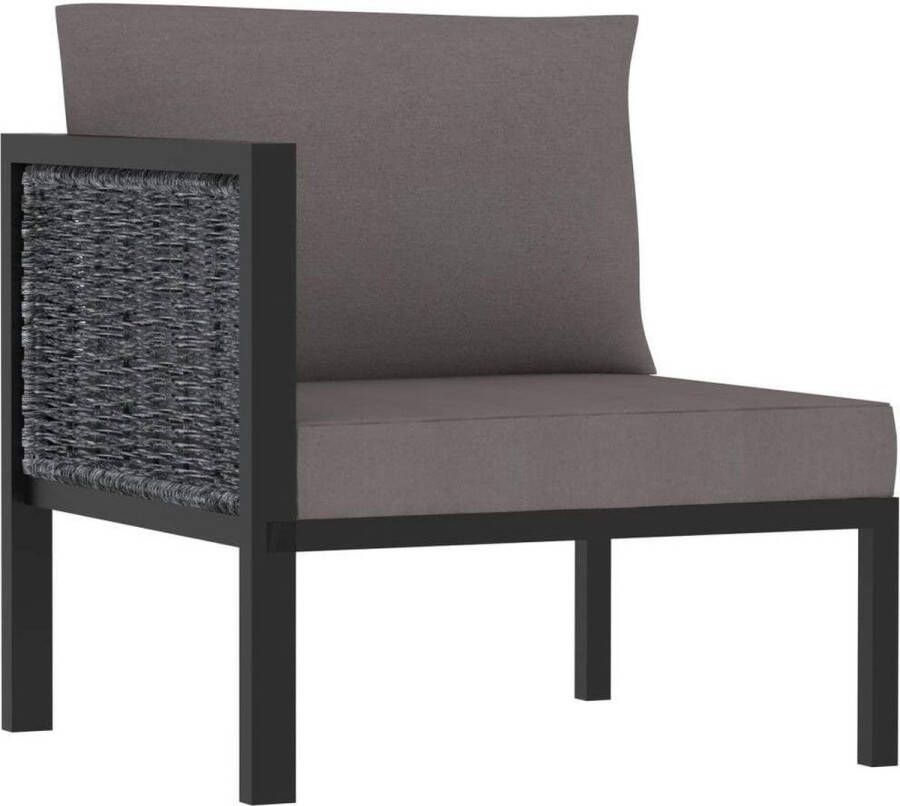 Medina Hoekbank sectioneel met rechterarmleuning poly rattan antraciet