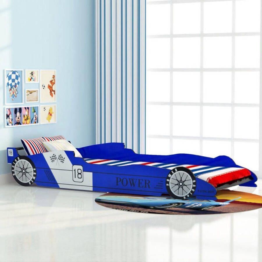 Medina Kinderbed raceauto blauw 90x200 cm