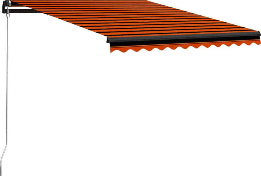 Medina Luifel handmatig uittrekbaar 300x250 cm oranje en bruin