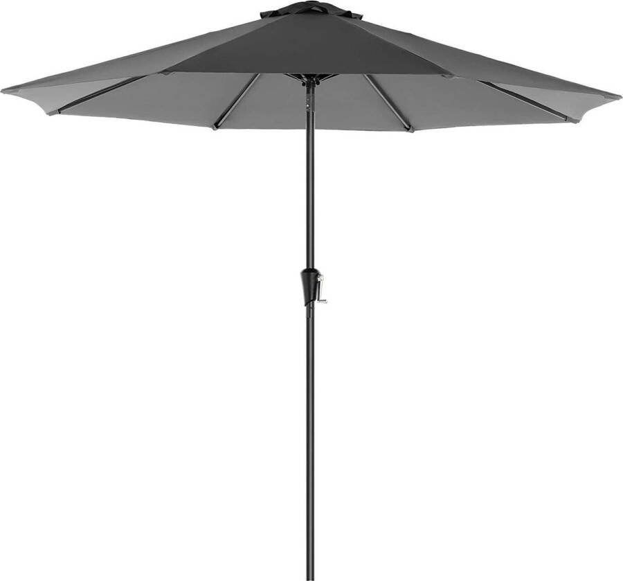 Medina Nancy's Fricker Lake Parasol Polyester Inklapbaar Zwengel Zonder Statief Taupé Donkerblauw Grijs Diameter 3 M