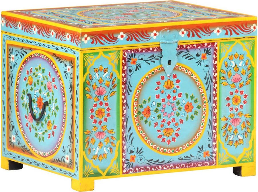 Medina Opbergbox handgeschilderd 50x40x40 cm massief mangohout