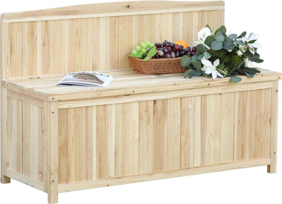 Medina Orchard Tuinbank Kistbank Opbergruimte 2-Zitsbank Naturel 115 x 45 x 75 cm