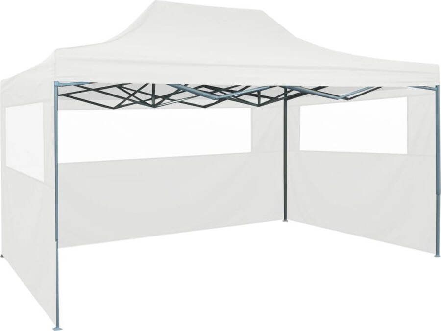 Medina Partytent met 3 zijwanden inklapbaar 3x4 5 m wit