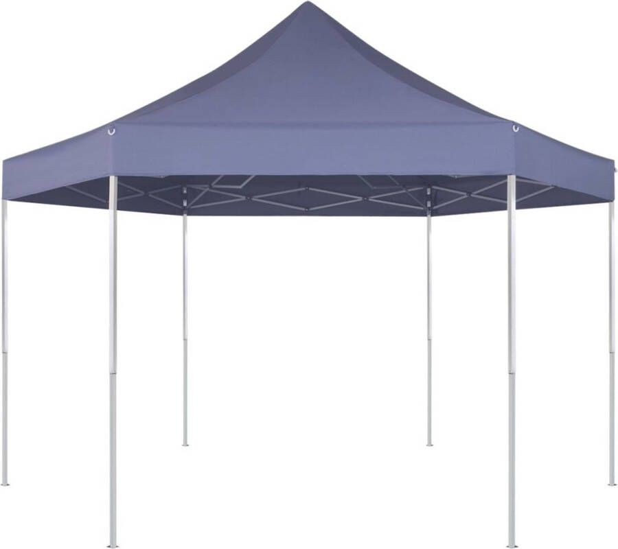 Medina Partytent pop-up zeshoekig inklapbaar 3 6x3 1 m donkerblauw