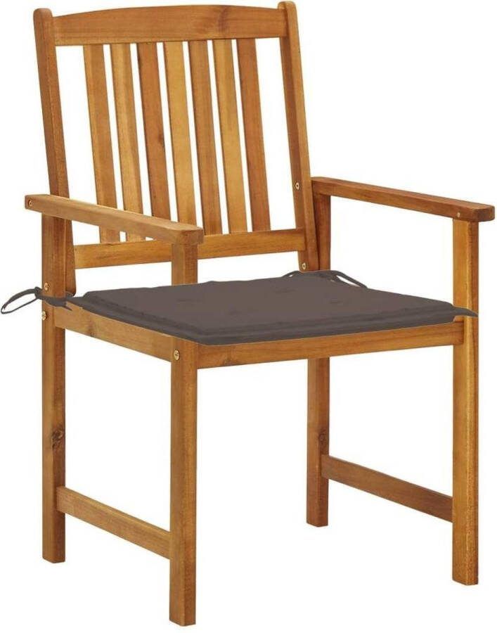 Medina Regisseursstoelen 4 st met kussens massief acaciahout
