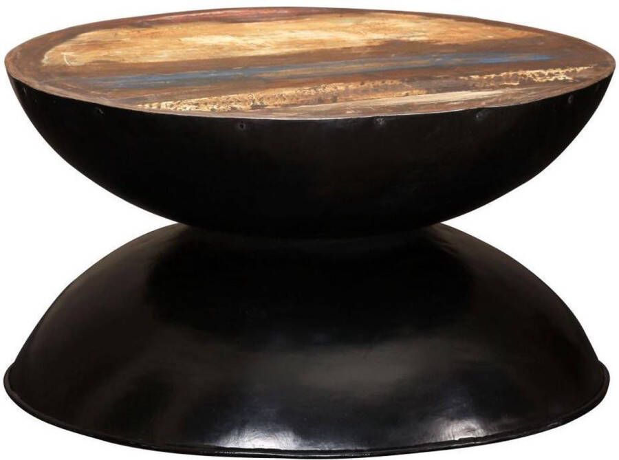 Medina Salontafel 60x60x33 cm massief gerecycled hout zwart