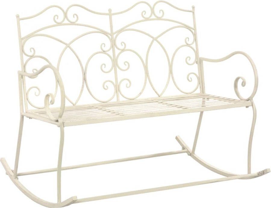 Medina Tuinbank 104 cm ijzer antiekwit