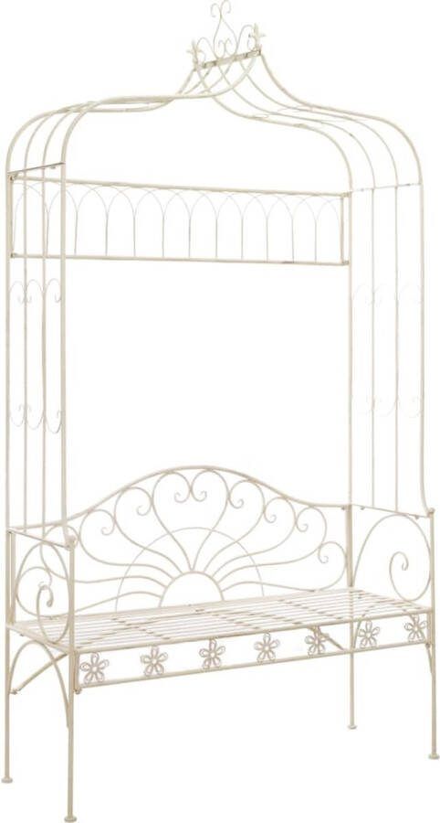 Medina Tuinbank 122 cm ijzer antiekwit
