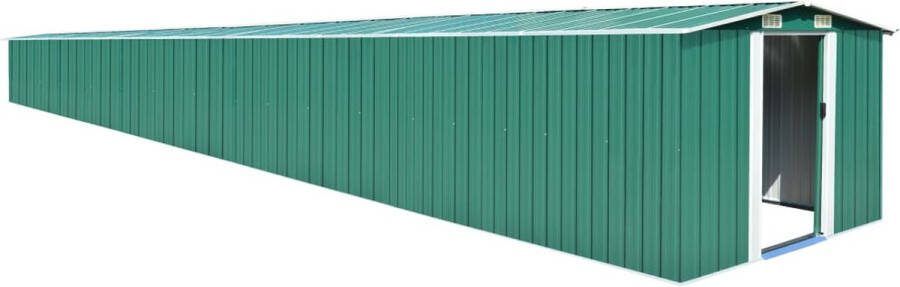 Medina Tuinschuur 257x990x181 cm gegalvaniseerd staal groen