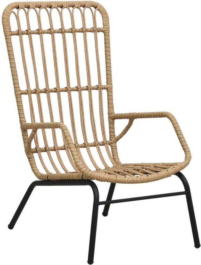 Medina Tuinstoel poly rattan lichtbruin