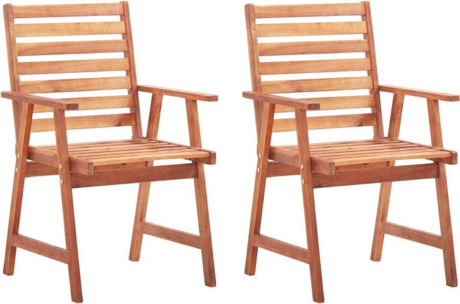 Medina Tuinstoelen 2 st met kussens massief acaciahout